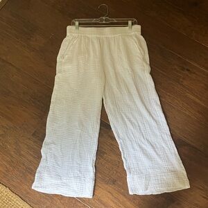 Lou & Grey White Cotton Pants